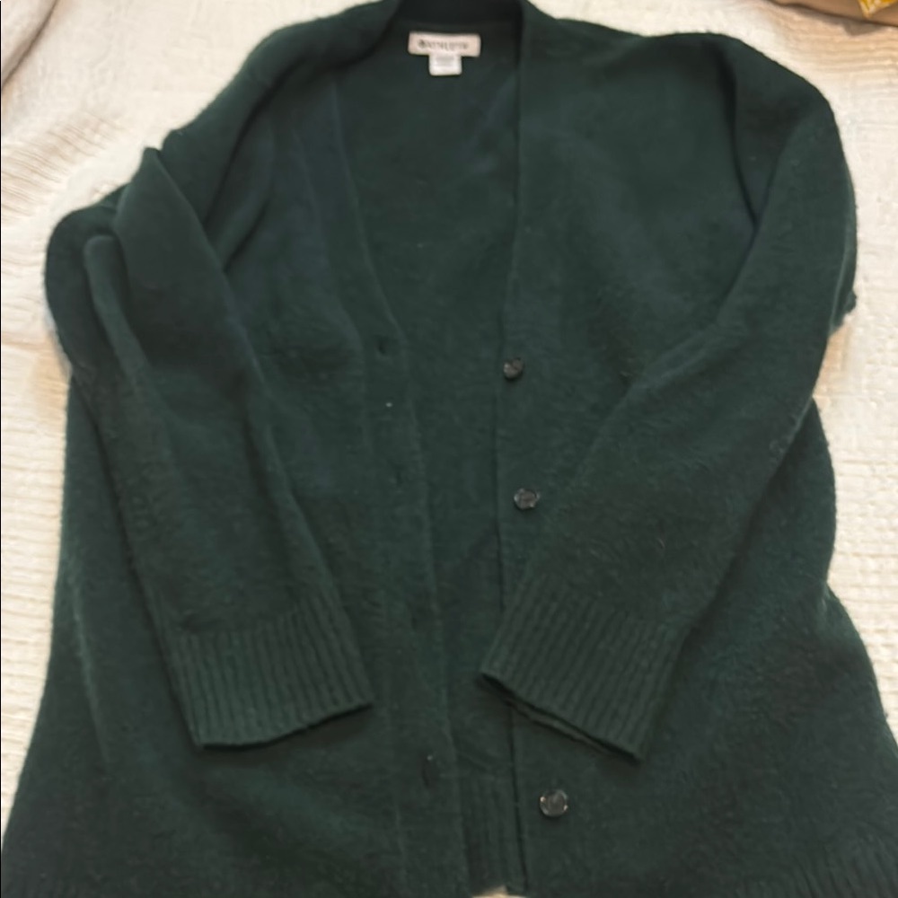 Athleta Green Cardigan Sweater Versatile Knit Style